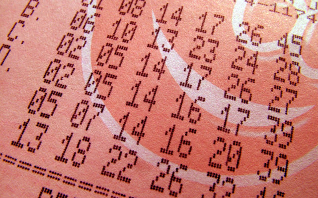 Lottery ticket with several rows of numbers Photo by Alpha Media USA Portland OR