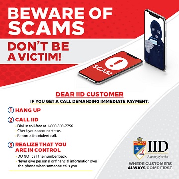 Scammers Target IID Customers