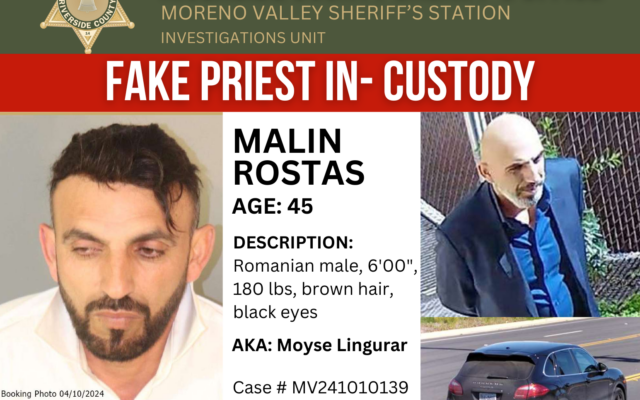 Fake Priest Can't Fake Out Cops;  Wanted In PA, Suspect Now Jailed In Riverside Facing New Charges