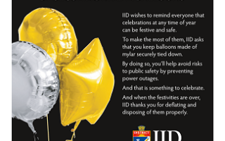 Hold Onto Those Mylar Balloons; IID Suggests Using Them Indoors Only